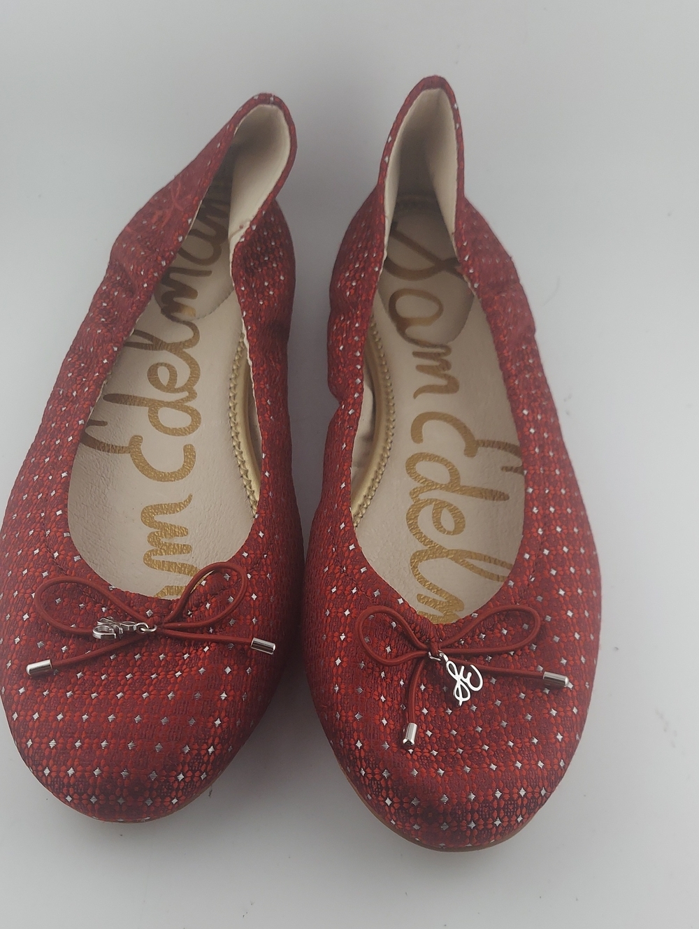 Sam Edelman Wine Red Bow Detail Ballet Flats Size 10 M